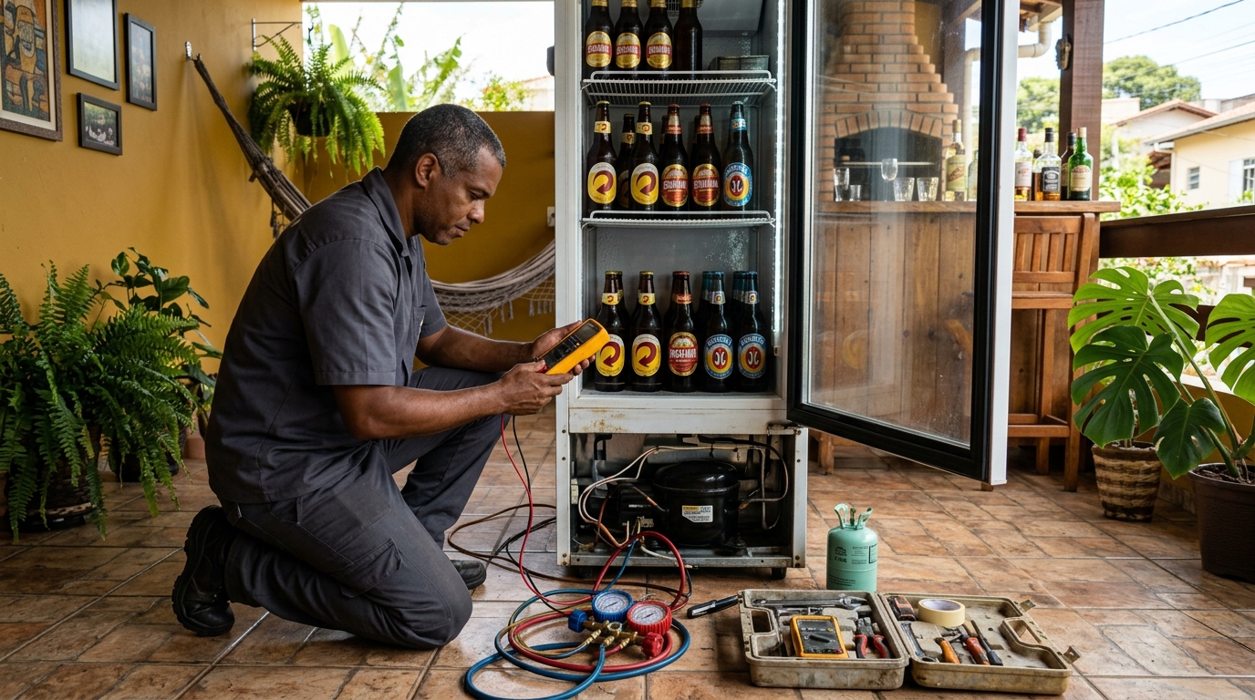 Conserto de placa eletrônica de cervejeira em Londrina‑PR